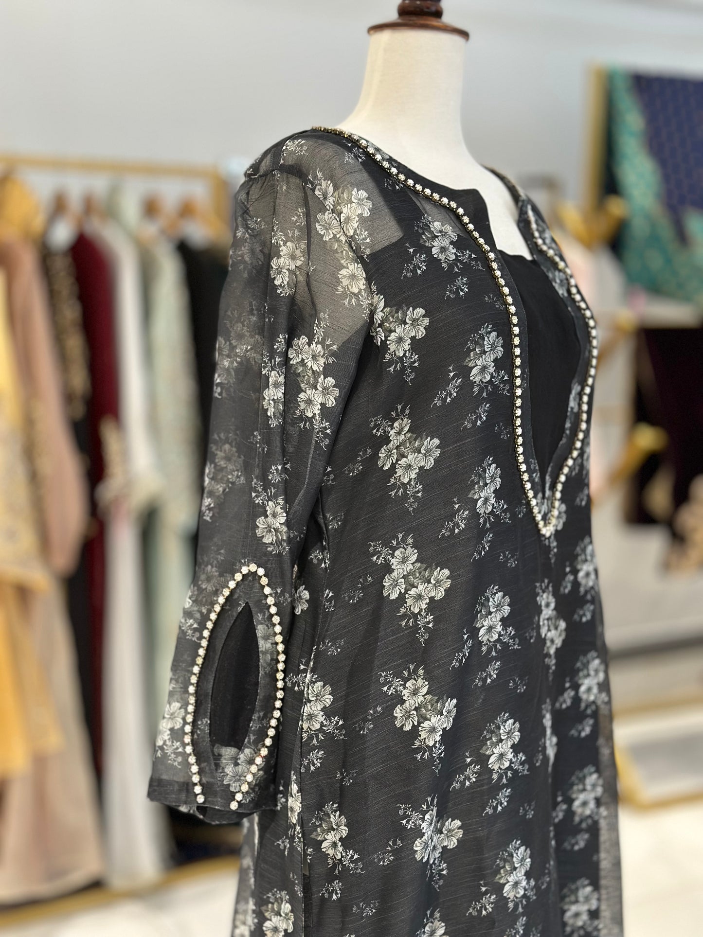 Cotton silk printed shirt