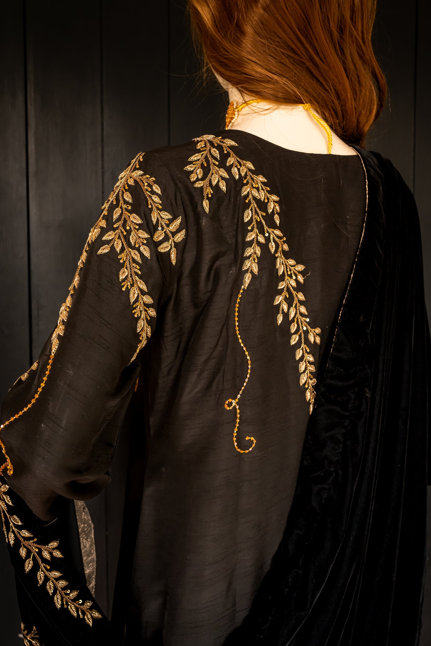 Black Silk Suit - Close Up Back