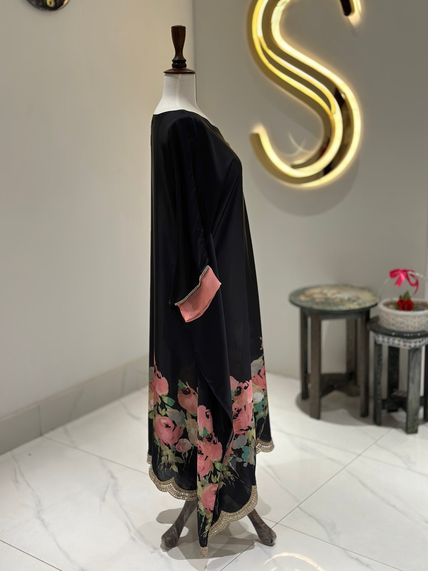 Black Silk Kaftan