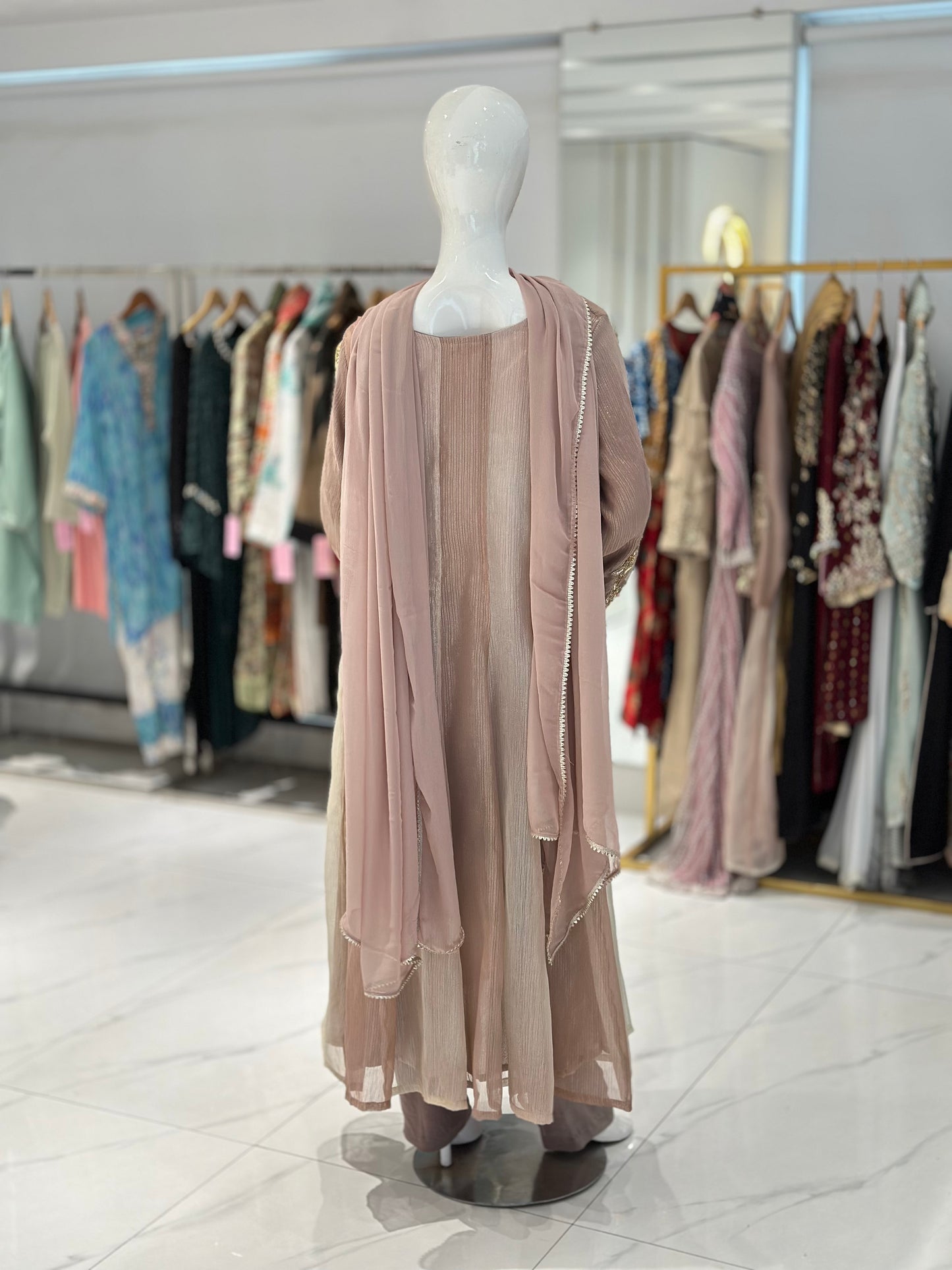 Zari Chiffon 3 Piece Suit