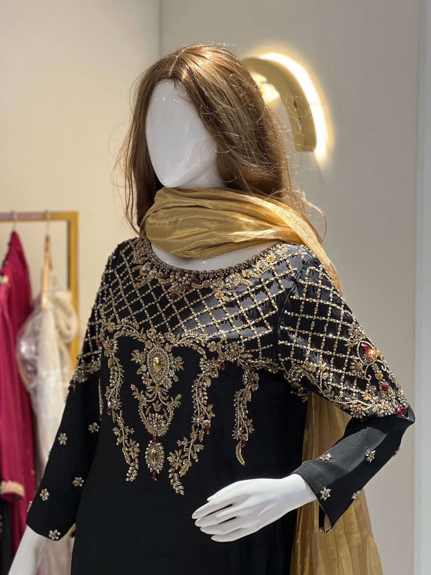 Black Gold Raw Silk Suit