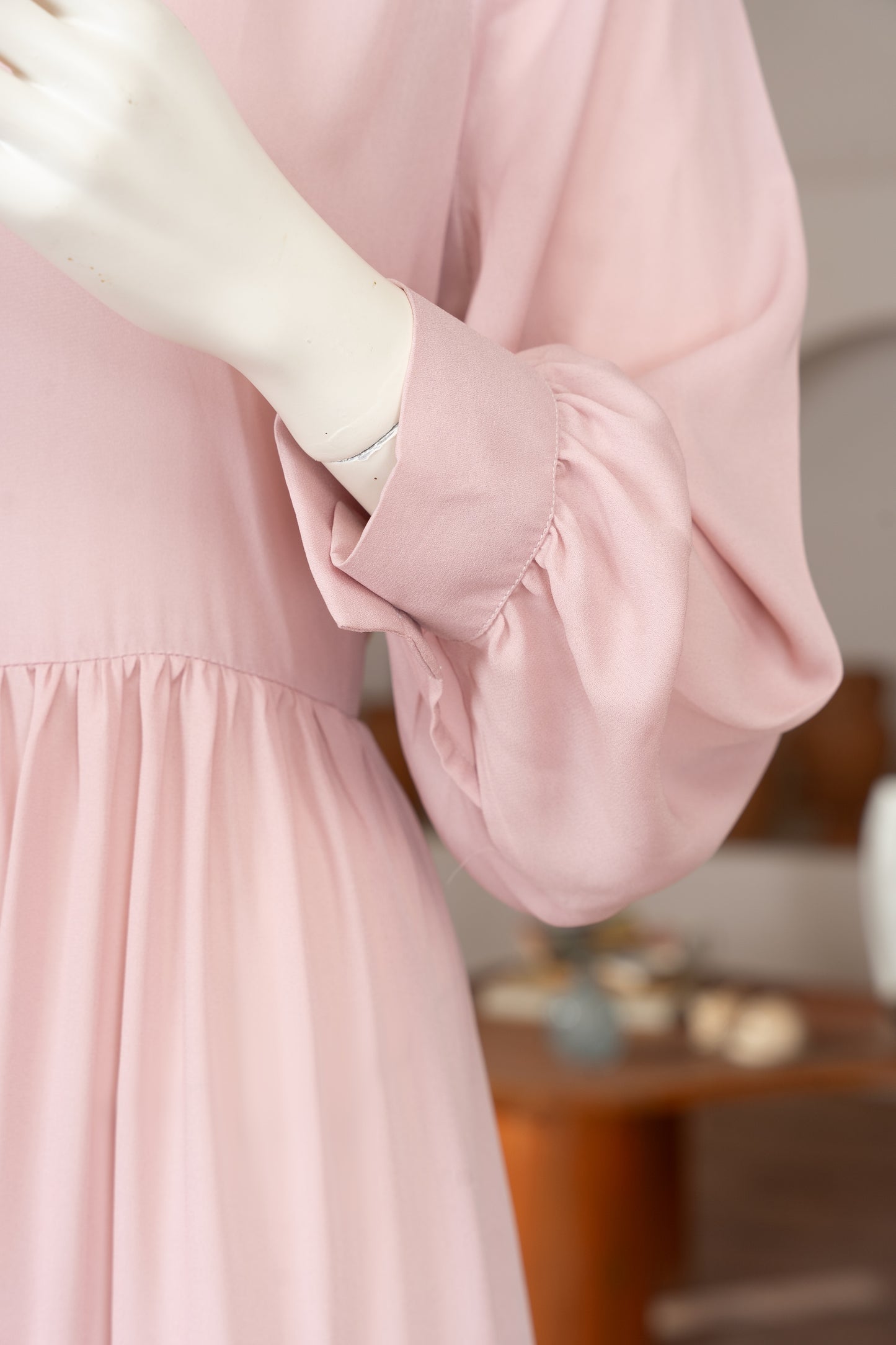 Purple Georgette Dress - Close Up Sleeve