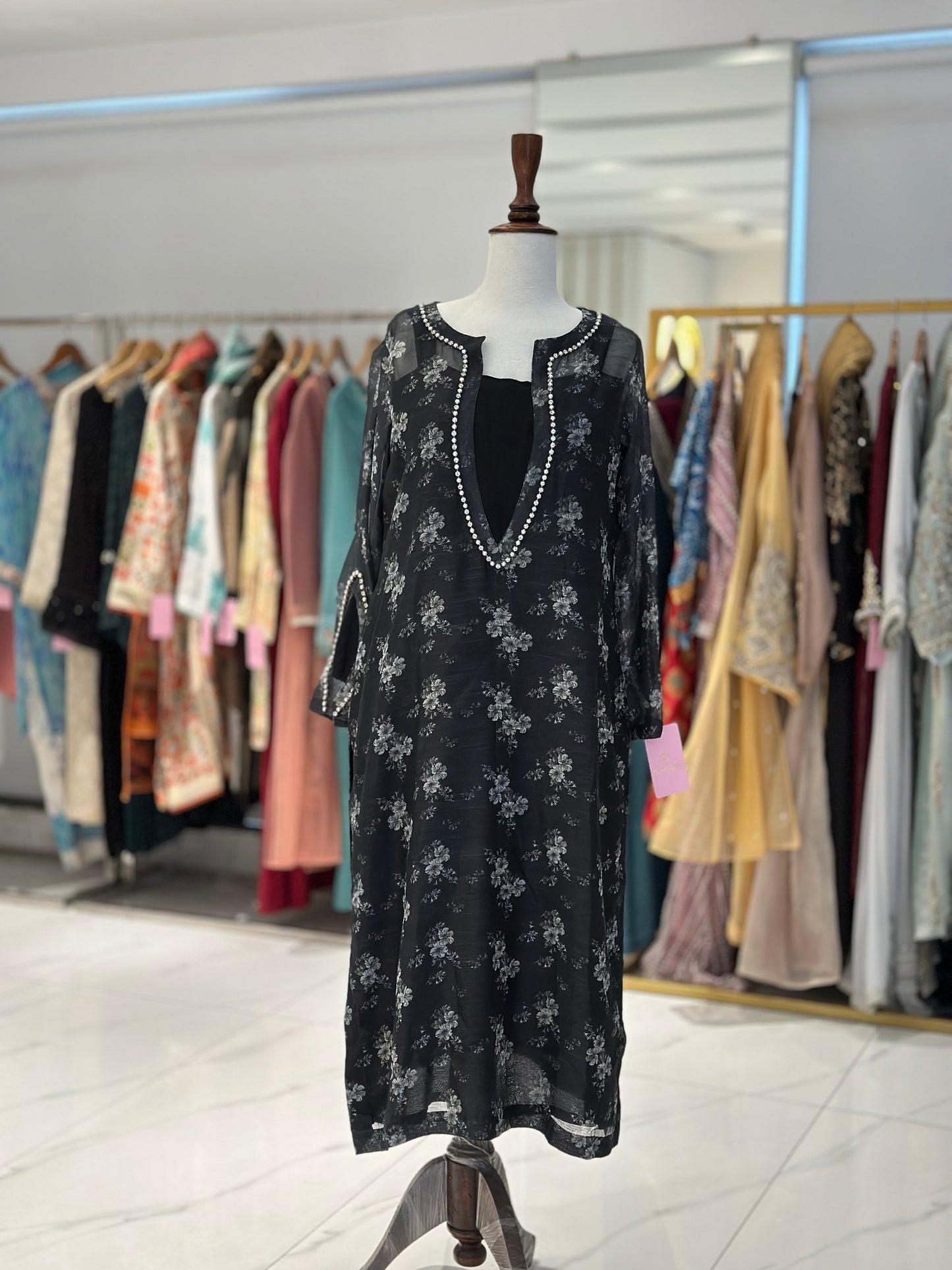 Cotton silk printed shirt