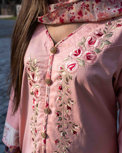 Soft Lawn Cotton Peach Suit