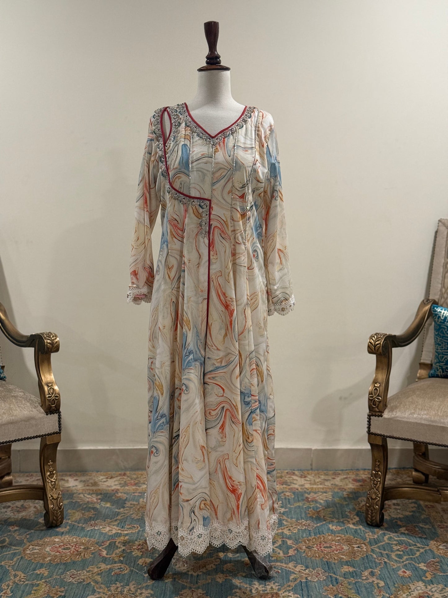 Elegant multi color angrakha frok