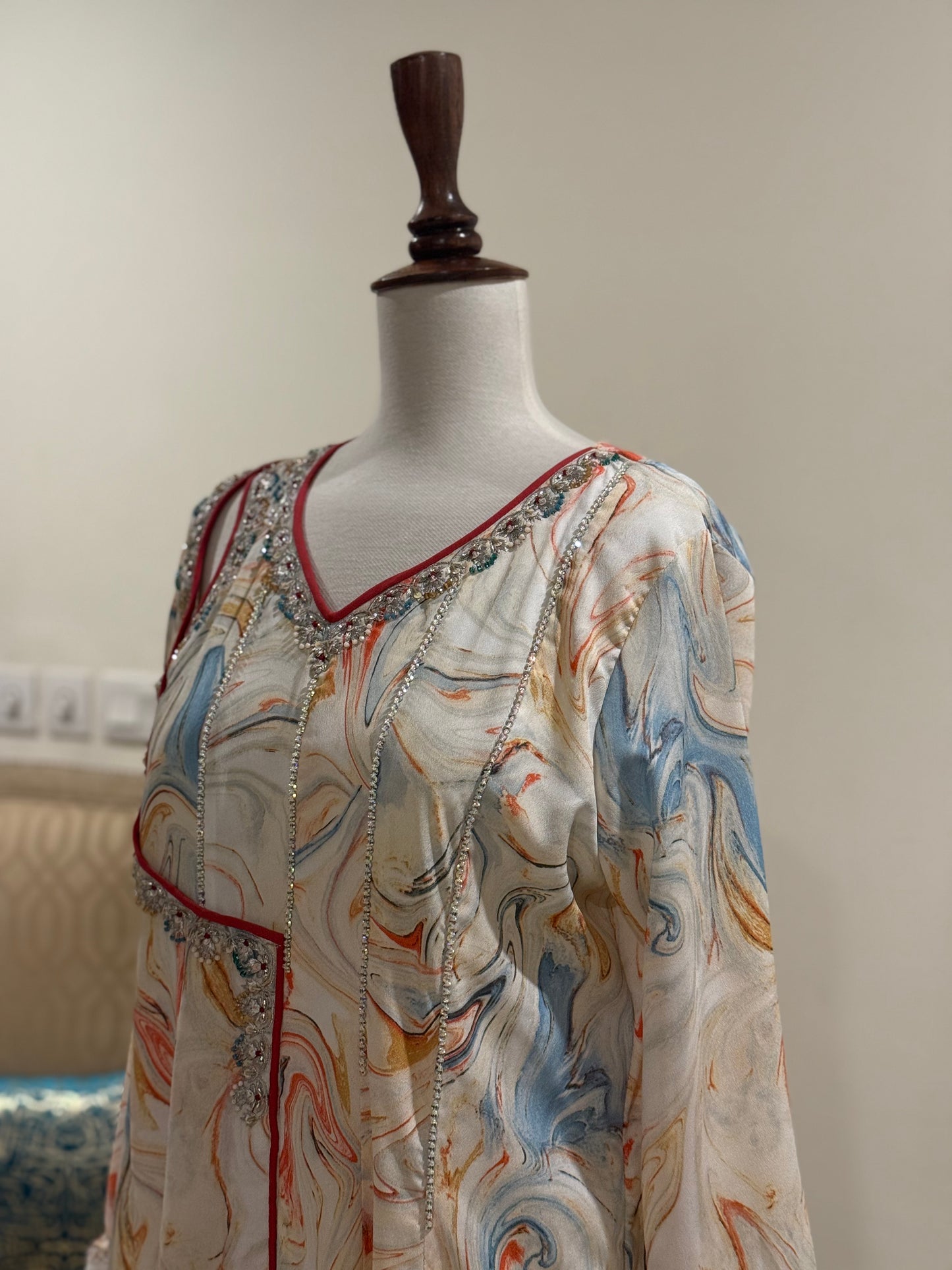 Elegant multi color angrakha frok