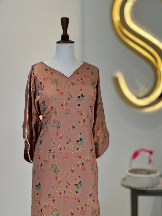 Brown Silk Maxi