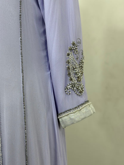 Sky Blue Frock – Chiffon Anarkali Dress