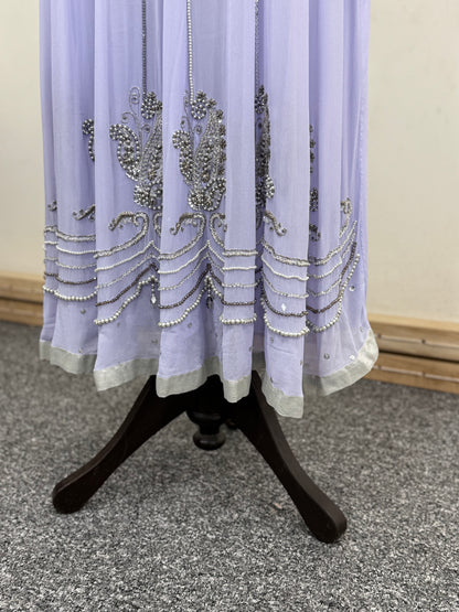 Sky Blue Frock – Chiffon Anarkali Dress