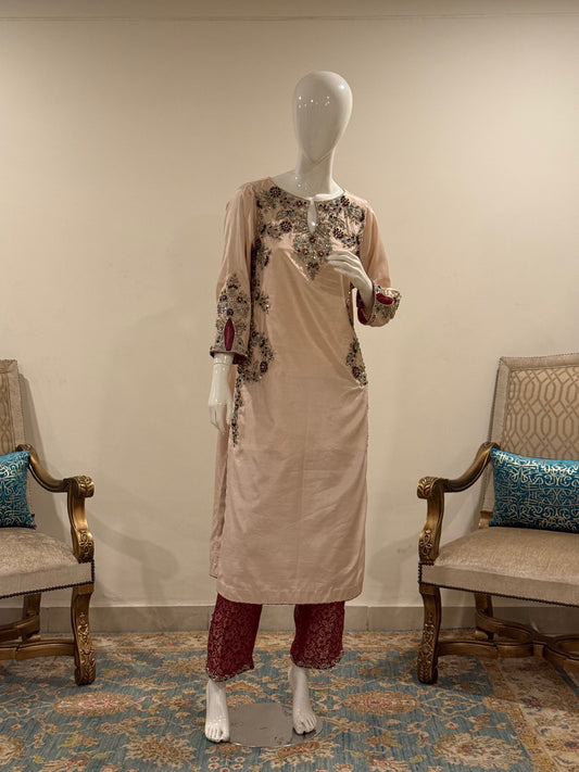 Luxe Champagne Pink Formal Suit