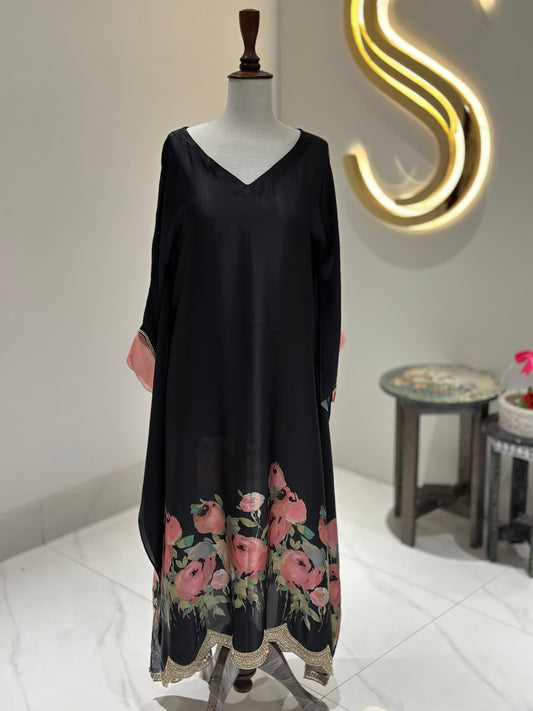 Black Silk Kaftan
