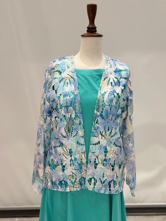 Blue Dress with Jacket