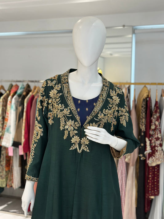 2 PC Green Gown