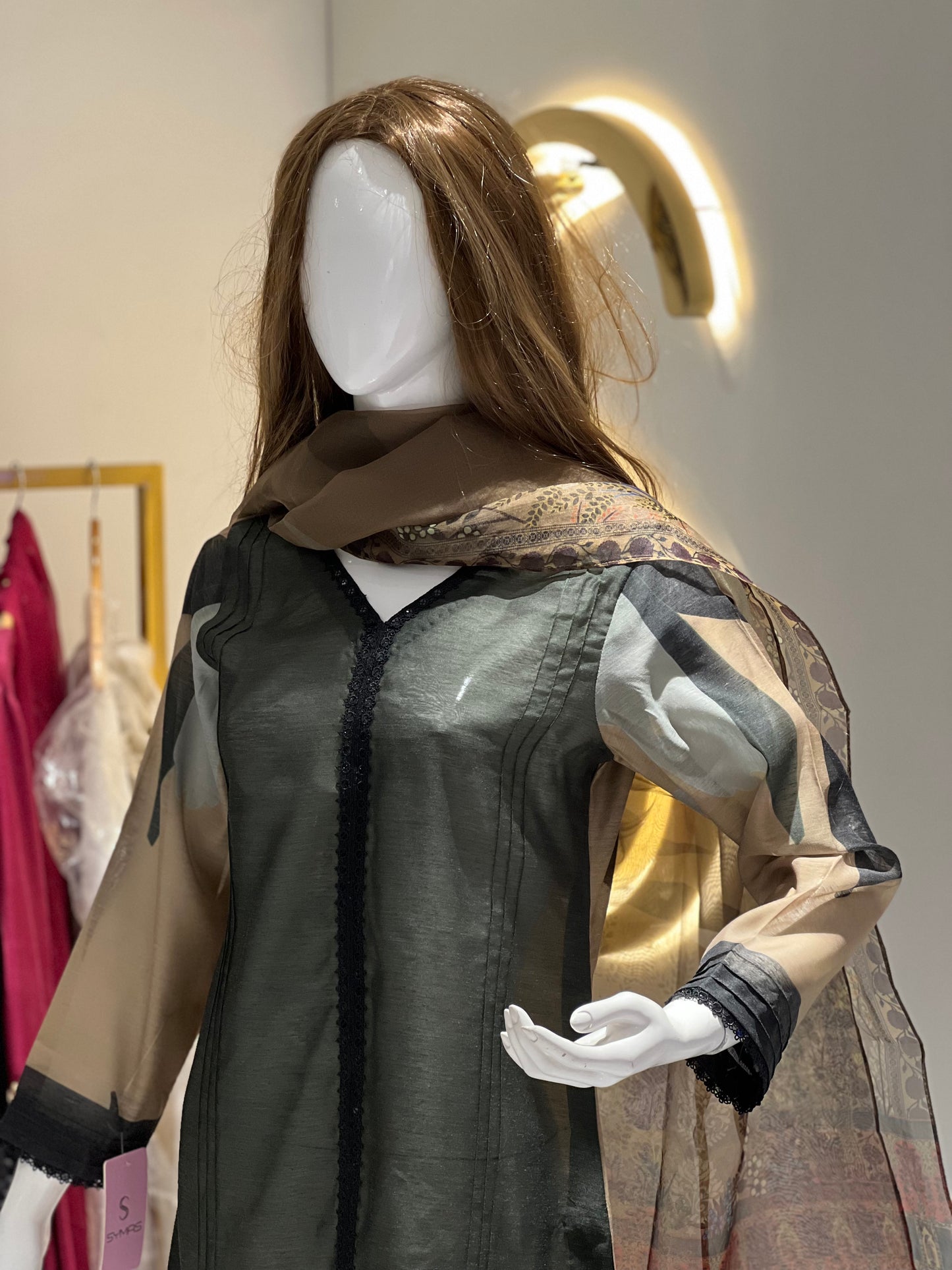 Olive Green Cotton Suit