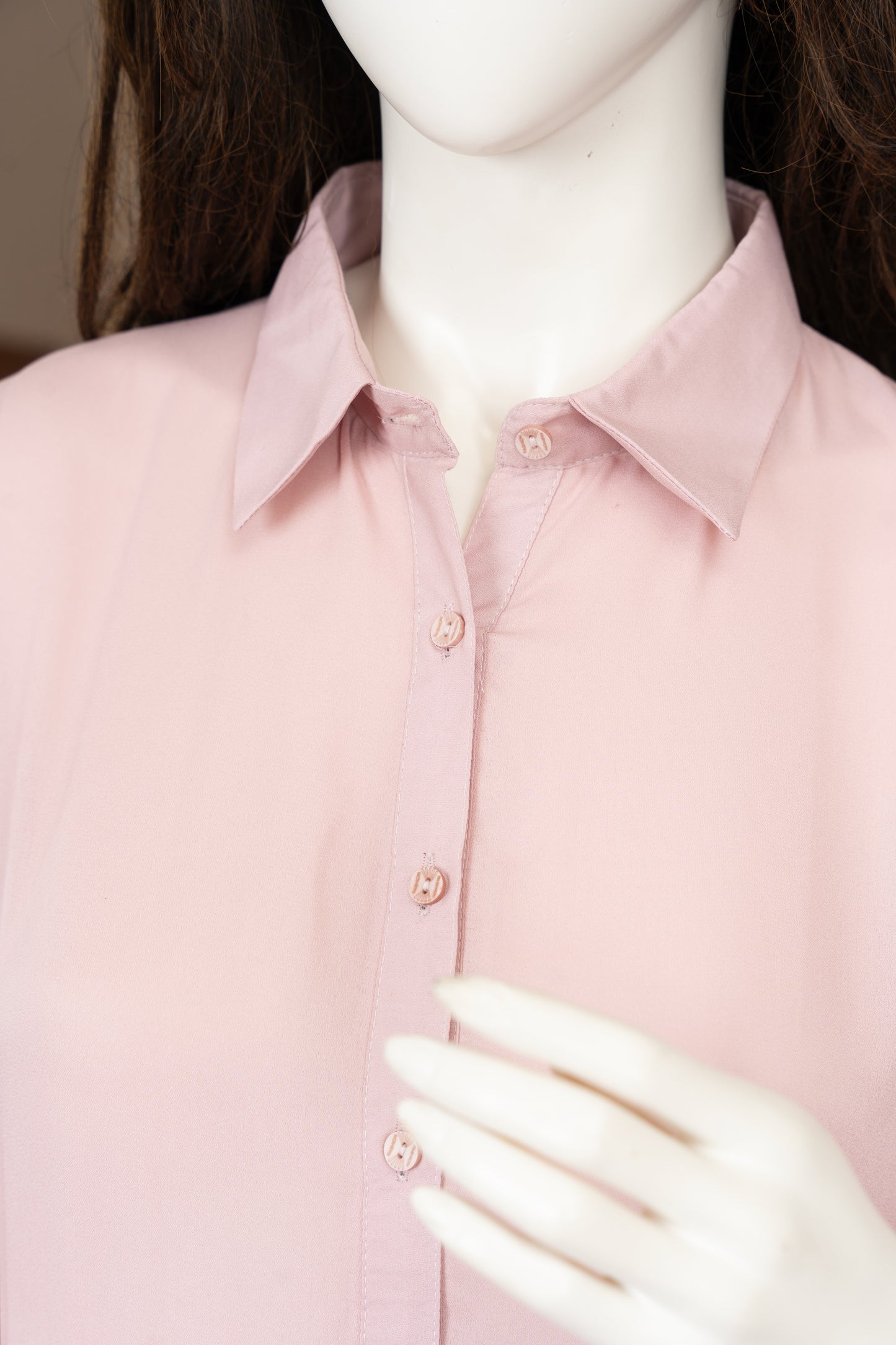 Purple Georgette Dress - Close Up Neck