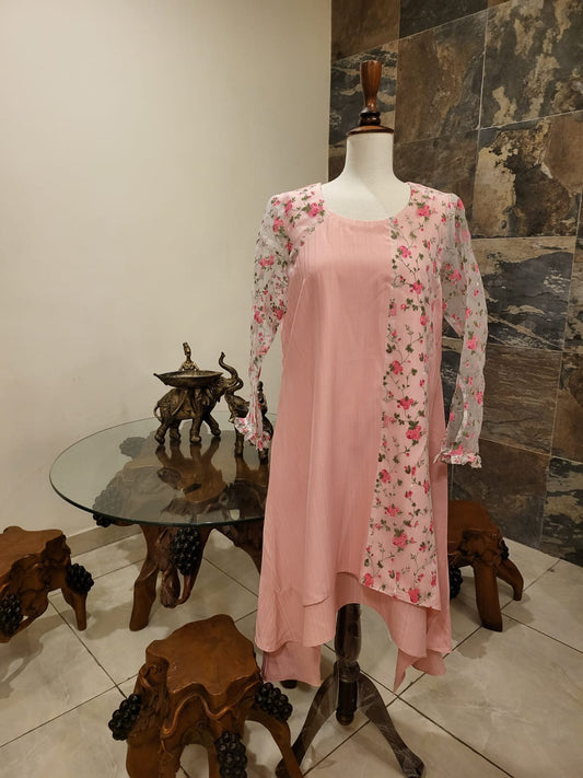 Pink flared top