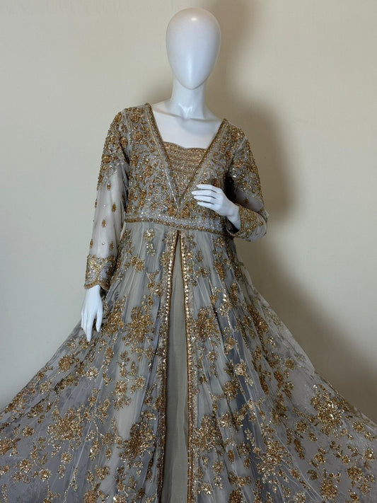 Olive Beige wedding Formal Dress