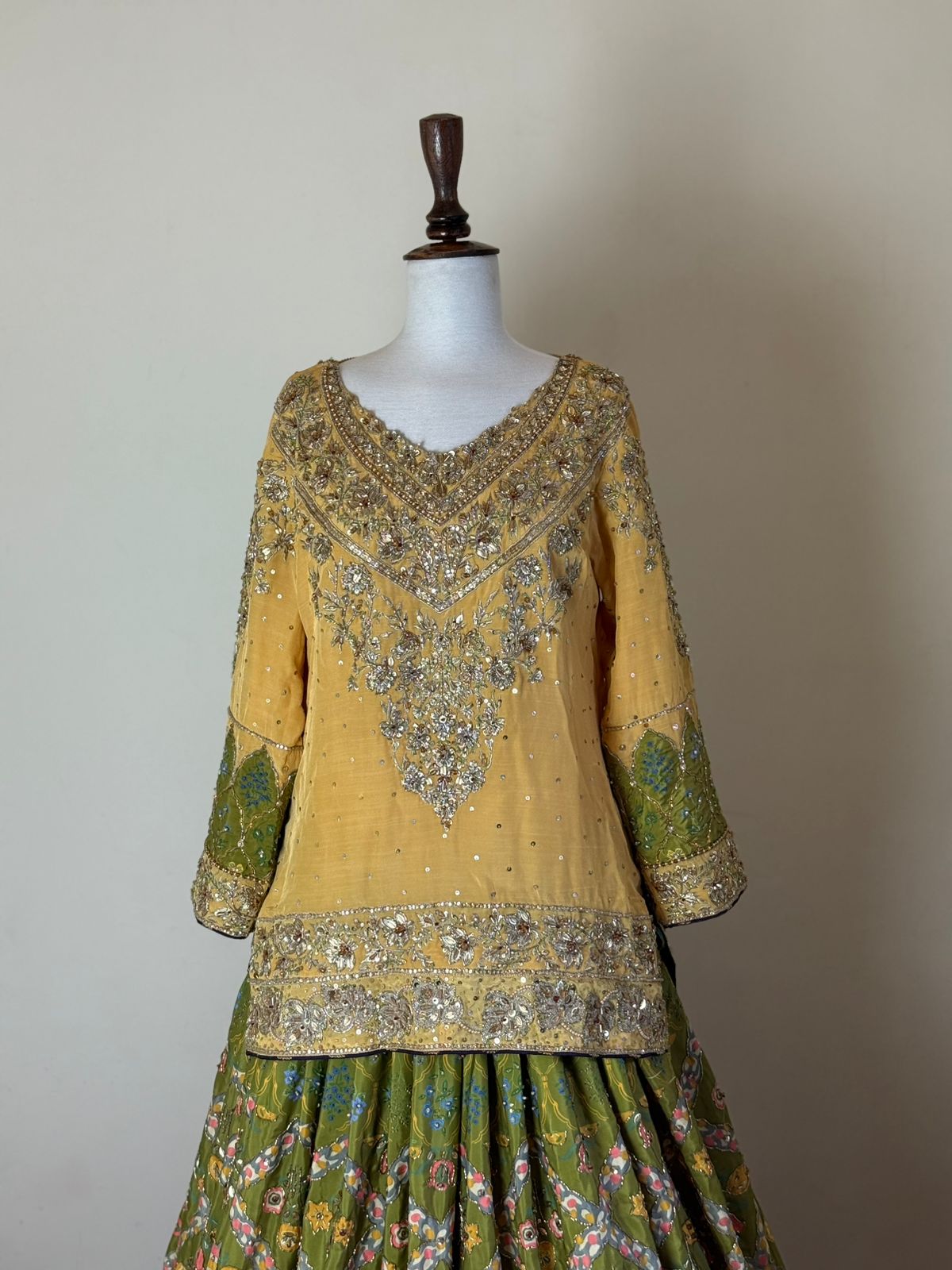 Green lehnga mehndi formal