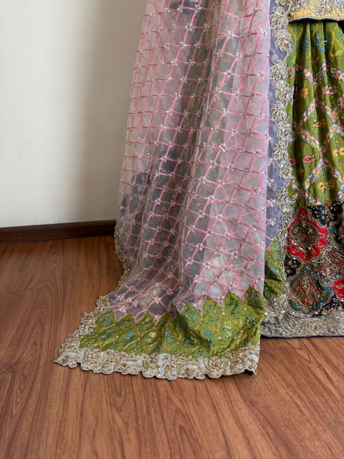 Green lehnga mehndi formal