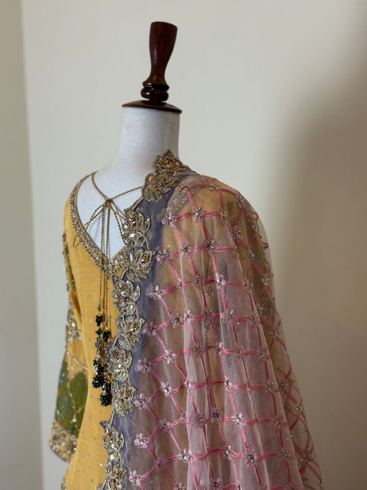 Green lehnga mehndi formal