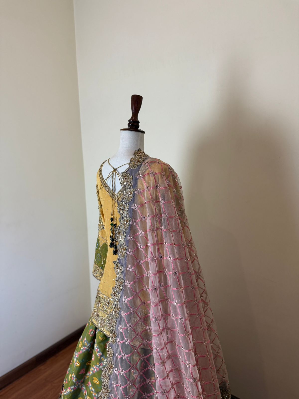 Green lehnga mehndi formal