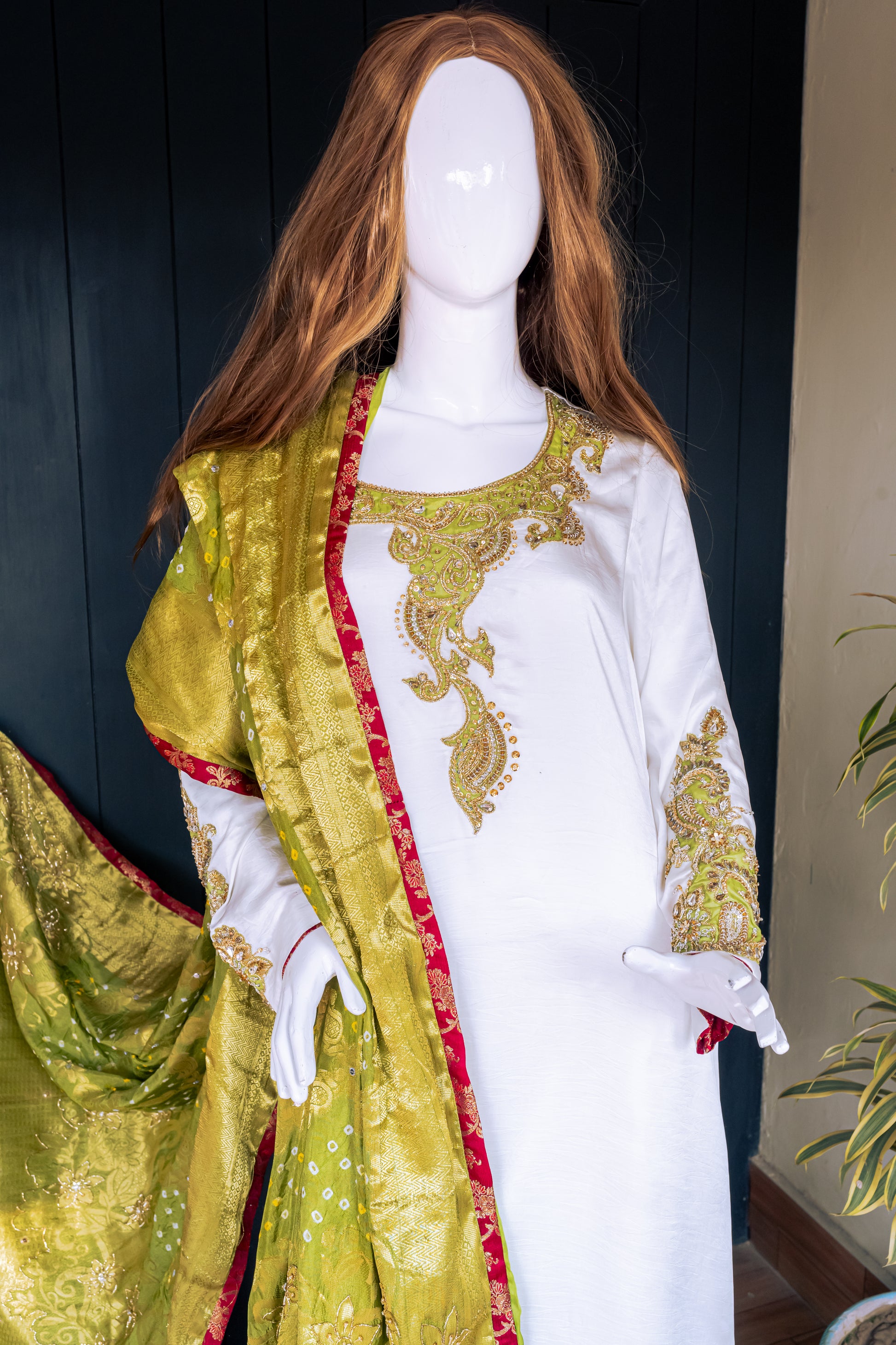 White Shamoz Dress - 2nd Close Up Upper Half