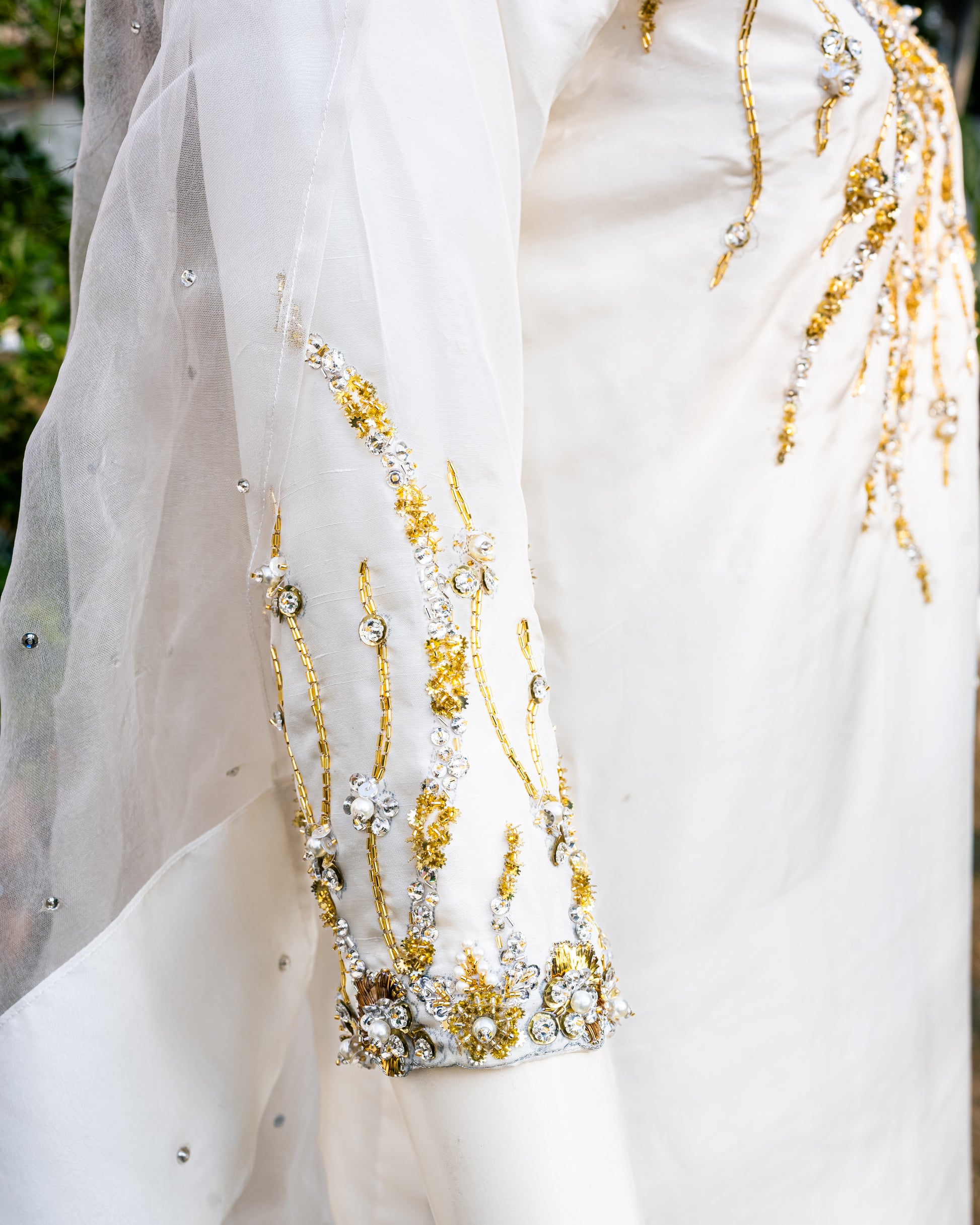 White Suit - Close up Sleeve